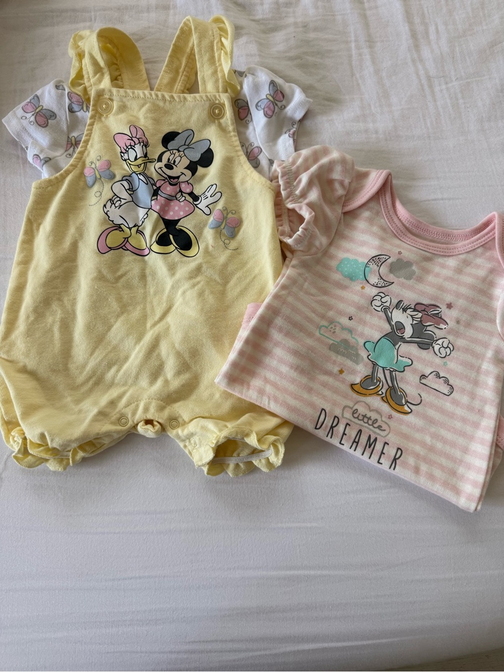 Disney Yellow Minnie & Pink 'Little Dreamer' Tee Set